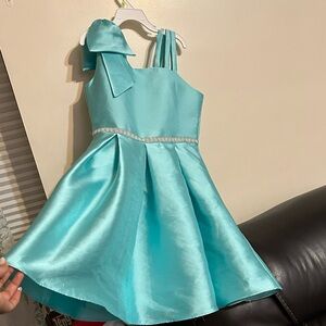 Rare Editions Aqua Formal Kids Dress